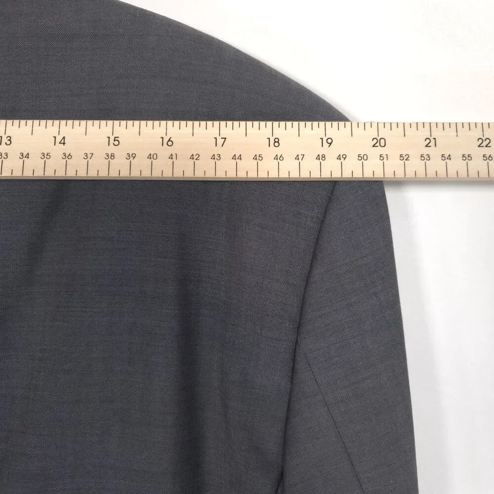 HUGO BOSS Men’s Sport Coat 44L Marzotto Italy Blazer Super 100‎ Gray Virgin Wool